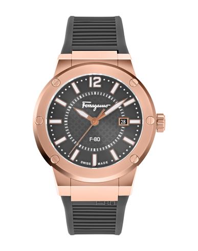 Ferragamo F-80 Chronograph Silicone Strap Watch, 44mm In Rose Gold
