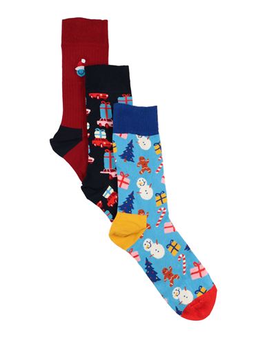 Shop Happy Socks Man Socks & Hosiery Azure Size Onesize Cotton, Polyamide, Elastane In Blue