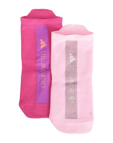 Adidas By Stella Mccartney Asmc Socks 2p Woman Socks & Hosiery Pink Size M Recycled Polyamide, Elast