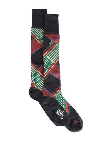 Shop Vivienne Westwood High Sock Man Socks & Hosiery Black Size 7 Cotton, Polyamide, Elastane