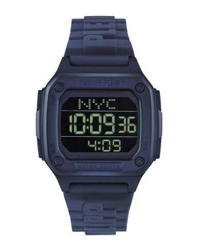 Shop Philipp Plein Hyper $hock Digital Watch Man Wrist Watch Blue Size - Stainless Steel
