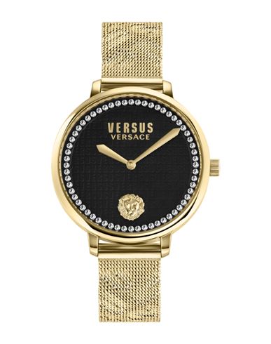 Shop Versus Versace La Villette Crystal Bracelet Watch Woman Wrist Watch Gold Size - Stainless Steel