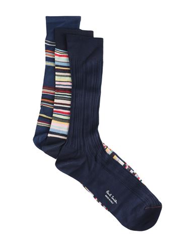 Shop Paul Smith Man Socks & Hosiery Navy Blue Size Onesize Cotton, Polyamide, Elastane