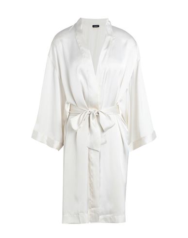 Shop Emporio Armani Woman Dressing Gown Or Bathrobe Ivory Size S/m Polyester In White