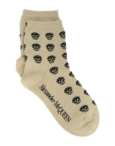 Shop Alexander Mcqueen Skull-intarsia Glitter Socks Woman Socks & Hosiery Multicolored Size S Cotton, Pol In Fantasy