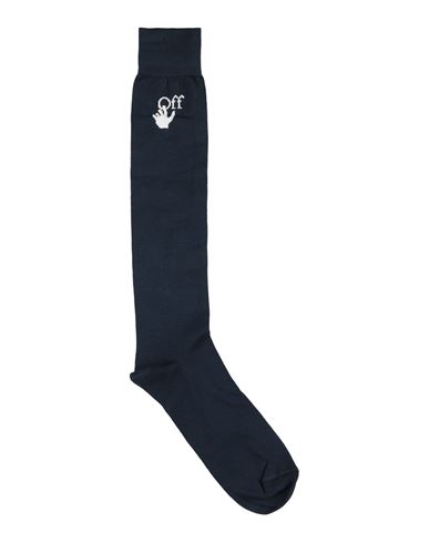 Off-white Man Socks & Hosiery Midnight Blue Size Onesize Cotton, Polyamide, Elastane In Black