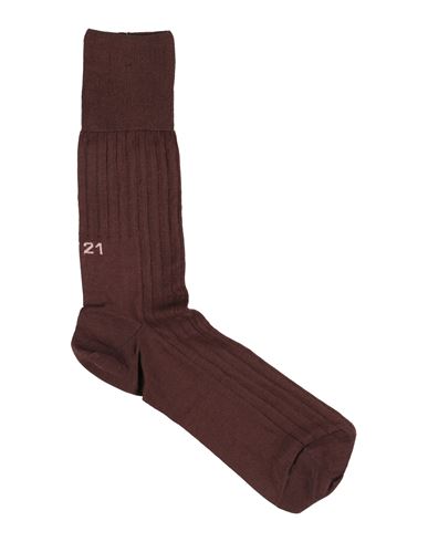 Shop N°21 Woman Socks & Hosiery Dark Brown Size L Cotton, Polyamide