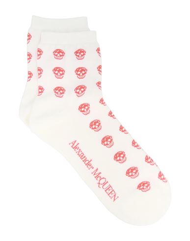 Shop Alexander Mcqueen Skull-intarsia Cotton-blend Socks Woman Socks & Hosiery Multicolored Size L Cotton In Fantasy