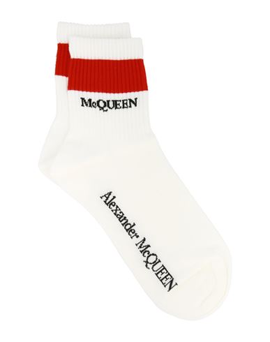 Shop Alexander Mcqueen Skull Printed Sport Socks Woman Socks & Hosiery White Size L Cotton, Polyamide, El
