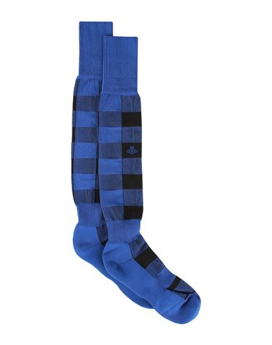 Shop Vivienne Westwood Sporty High Sock Man Socks & Hosiery Blue Size 7 Cotton, Polyamide, Elastane