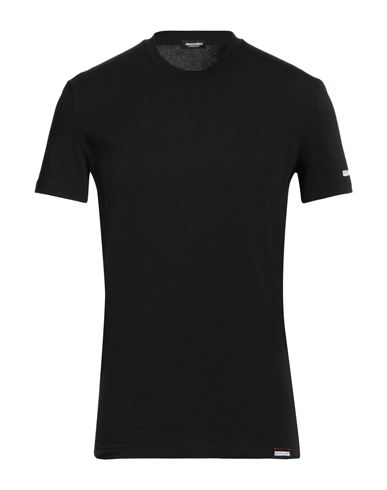 Shop Dsquared2 Man Undershirt Black Size M Cotton, Elastane