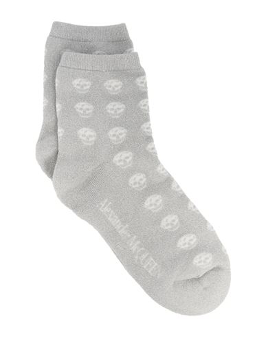 Shop Alexander Mcqueen Skull-intarsia Glitter Socks Woman Socks & Hosiery Multicolored Size M Cotton, Pol In Fantasy