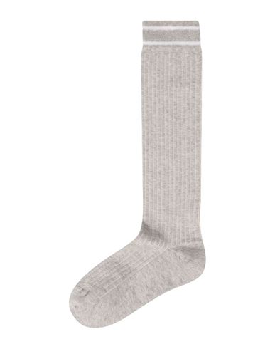 Brunello Cucinelli Socks Woman Socks & Hosiery Grey Size 6 Cotton In Gray