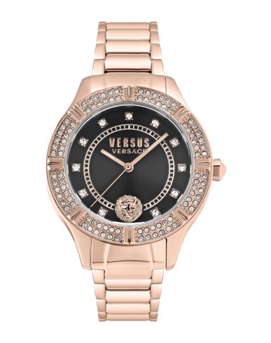 Versus Versace Canton Road Crystal Watch Woman Wrist Watch Rose Gold Size - Stainless Steel