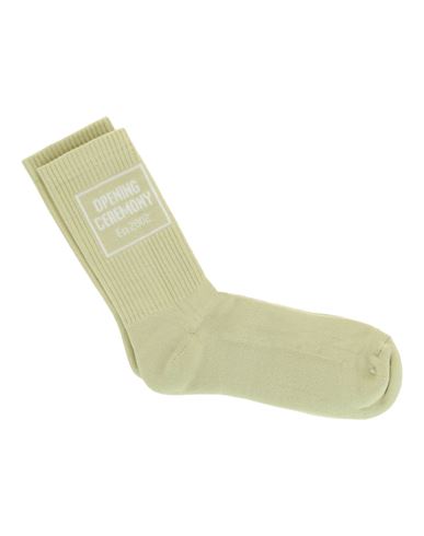 Opening Ceremony Box Logo Terry Socks Woman Socks & Hosiery Multicolored Size S/m Cotton, Polyamide, In Green