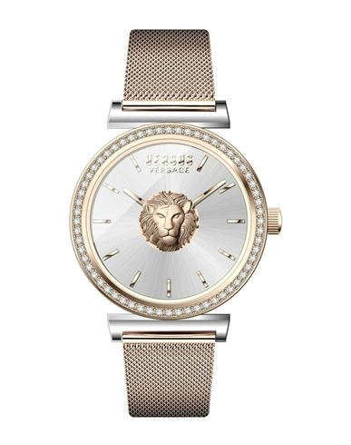Versus Versace Brick Lane Crystal Watch Woman Wrist Watch Rose Gold Size - Stainless Steel