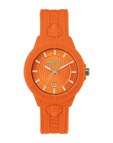 Versus Versace Tokyo Silicone Watch Man Wrist Watch Orange Size - Stainless Steel