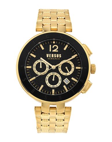 Versus Versace Logo Gent Chrono Bracelet Watch Man Wrist Watch Gold Size - Stainless Steel
