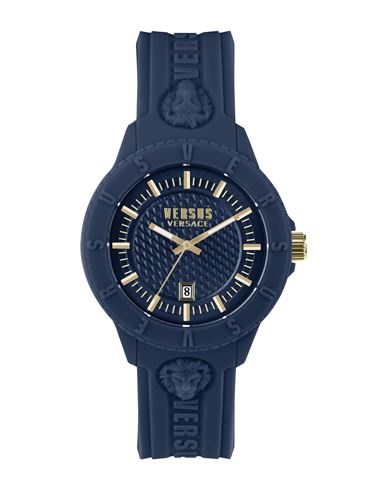Versus Versace Tokyo Silicone Watch Man Wrist Watch Blue Size - Stainless Steel
