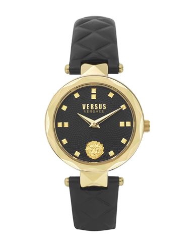Versus Versace Covent Garden Petite Leather Watch Woman Wrist Watch Gold Size - Stainless Steel