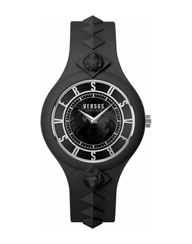 Versus Versace Fire Island Studs Strap Watch Woman Wrist Watch Black Size - Stainless Steel