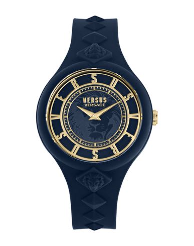 Versus Versace Fire Island Studs Strap Watch Woman Wrist Watch Blue Size - Stainless Steel