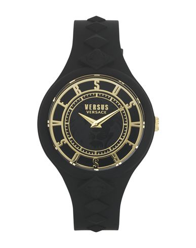 Versus Versace Fire Island Studs Strap Watch Woman Wrist Watch Black Size - Stainless Steel