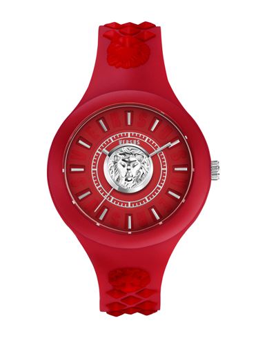 Versus Versace Fire Island Lion Strap Watch Woman Wrist Watch Red Size - Stainless Steel