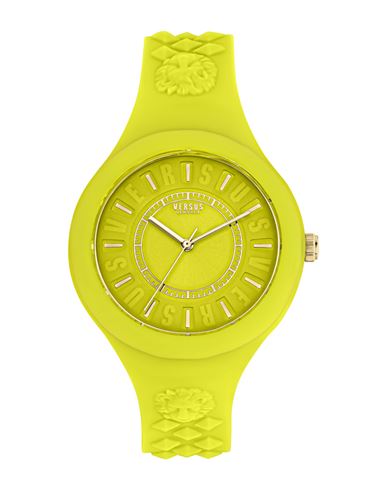 Versus Versace Fire Island Strap Watch Woman Wrist Watch Yellow Size - Stainless Steel