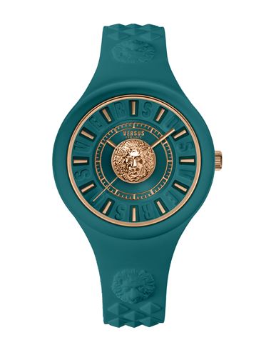 Versus Versace Fire Island Lion Strap Watch Woman Wrist Watch Green Size - Silicone