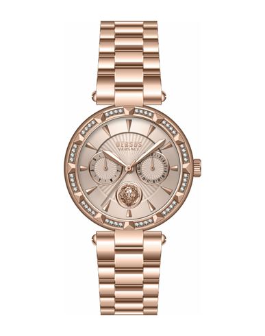 Versus Versace Sertie Crystal Multifunction Watch Woman Wrist Watch Rose Gold Size - Stainless Steel
