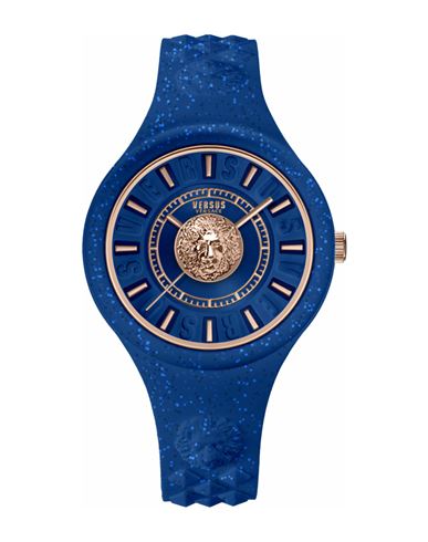 Versus Versace Fire Island Lion Gli Strap Watch Woman Wrist Watch Blue Size - Stainless Steel