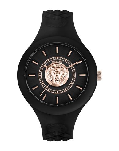 Versus Versace Fire Island Lion Strap Watch Woman Wrist Watch Black Size - Stainless Steel