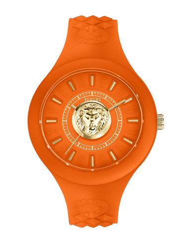 Versus Versace Fire Island Lion Strap Watch Woman Wrist Watch Orange Size - Stainless Steel
