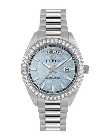 Philipp Plein Date Superlative Crystal Watch In Silver
