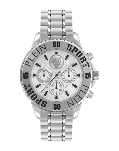 Shop Plein Sport Glam Chrono Bracelet Watch Man Wrist Watch Silver Size - Stainless Steel