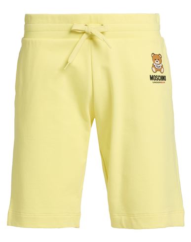 Moschino Man Shorts & Bermuda Shorts Yellow Size L Cotton, Elastane In Yellow
