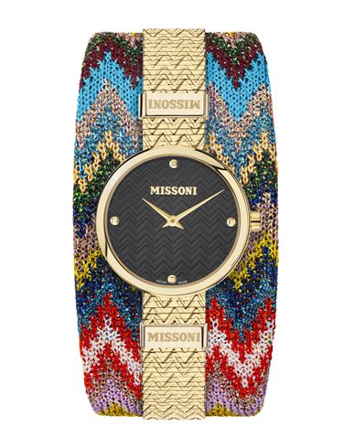 Missoni M1 Cuff Watch Woman Wrist Watch Beige Size - Stainless Steel In Multi