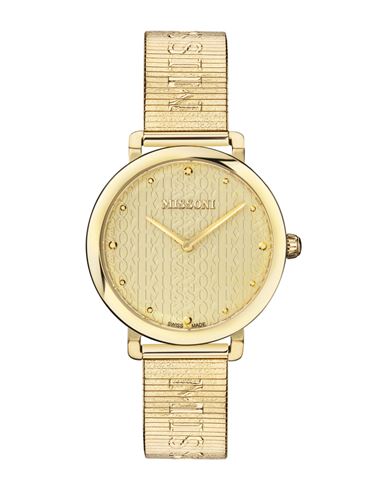 Missoni Lettering Bracelet Watch Woman Wrist Watch Beige Size - Stainless Steel