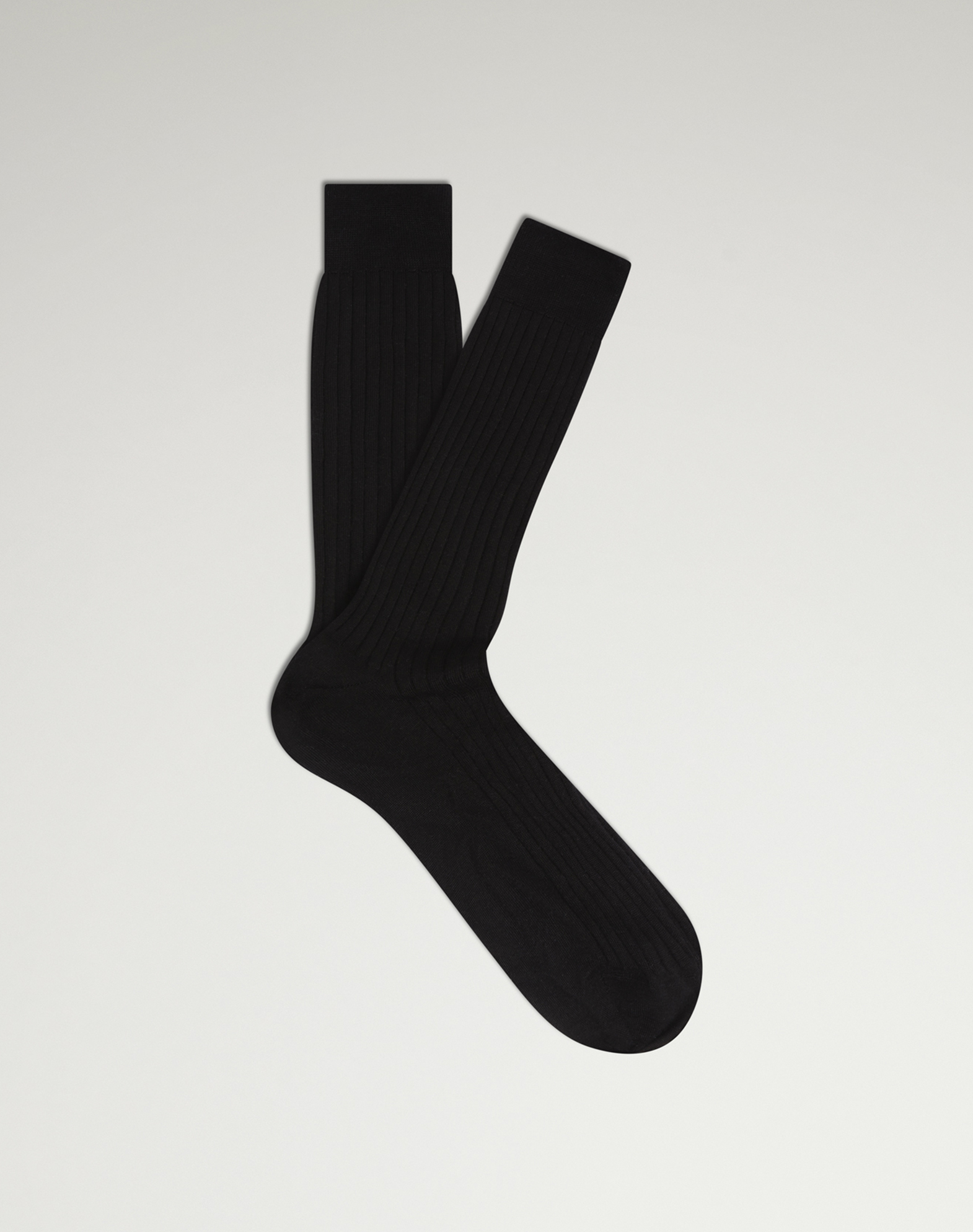 DUNHILL CASHMERE SILK RIBBED SOCKS