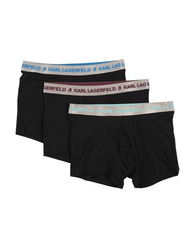 Karl Lagerfeld Man Boxer Black Size L Organic Cotton, Elastane In Black