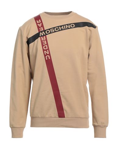 Moschino Man Sweatshirt Sand Size L Cotton, Elastane