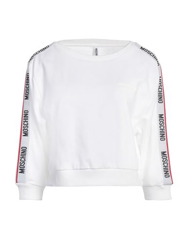 Moschino Underwear Woman Sweatshirt White Size M Cotton, Elastane