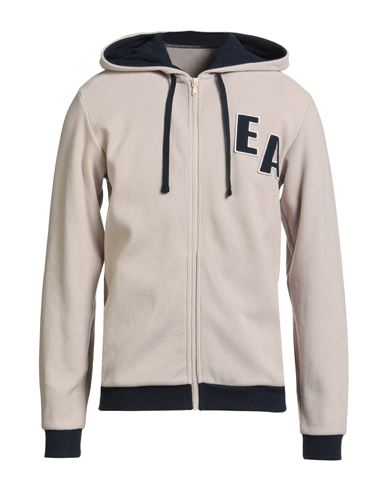 Emporio Armani Underwear Man Sweatshirt Beige Size S Cotton, Polyester In Neutral