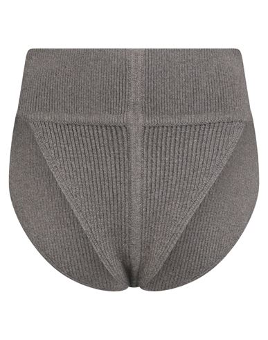 Rick Owens Woman Shorts & Bermuda Shorts Taupe Size M Baby Alpaca Wool, Polyamide, Wool, Elastane In Gray