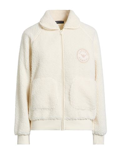 Emporio Armani Underwear Woman Sweatshirt Cream Size 5 Polyester In Neutral