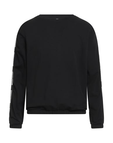 Moschino Underwear Man Sweatshirt Black Size M Cotton, Elastane In Black