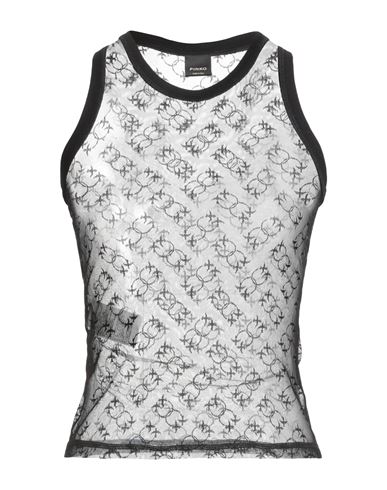 Pinko Woman Top Black Size L Nylon, Elastane In Multi