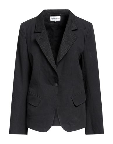 Ann Demeulemeester Woman Blazer Black Size 10 Rayon, Cotton, Linen, Polyester