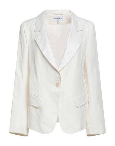 Ann Demeulemeester Woman Blazer Ivory Size 10 Rayon, Cotton, Linen, Polyester In White
